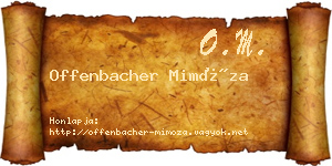 Offenbacher Mimóza névjegykártya